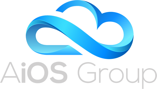 AiOS Group whitelettering
